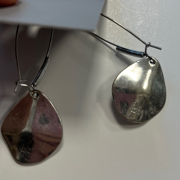 RLM Soho Abalone Silver Shepherd Hook Drop Earrings - Picture 5 of 8